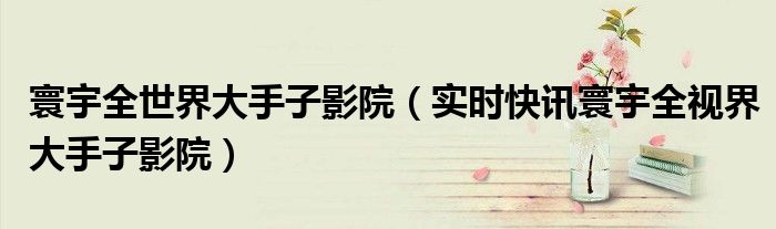 寰宇全视界大手子2020 寰宇全视界2021大手子22