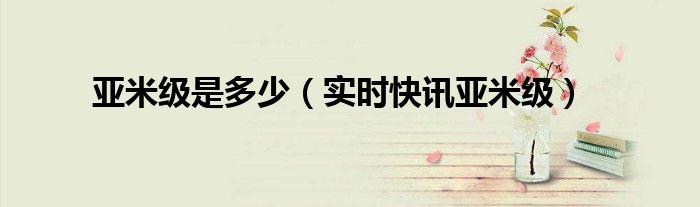 亚米是什么单位 亚米是多少米