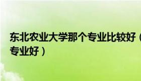 东北农业大学那个专业比较好（实时快讯东北农业大学什么专业好）