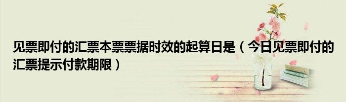 见票后定期付款的汇票,提示承兑期限不超过 见票后定期付款的汇票是谁定期限