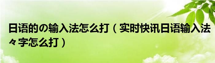 日语输入法怎么设置快速写出意思 如何快速学会日语输入法