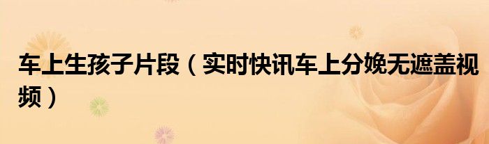 在车子上生孩子的电影 在车子上生孩子视频