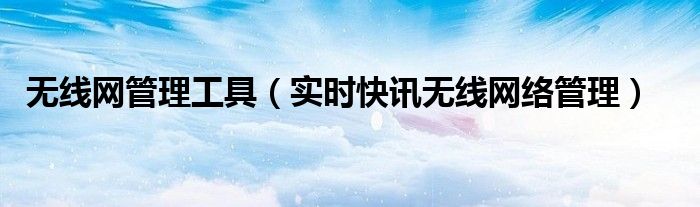 无线网管控手机 无线网管控系统