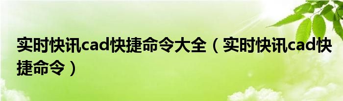 cad常用快捷命令大全 cad快捷指令统计图块数量