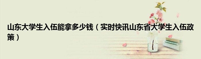 山东大学生参军入伍的四大优惠政策 2020年山东大学生入伍政策是什么