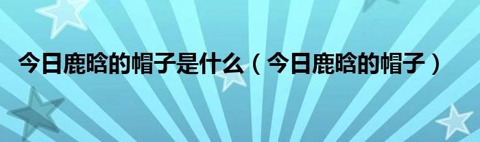 鹿晗的帽子是什么牌子 鹿晗戴帽子头像