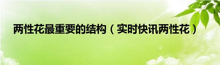 两性花主要结构 两性花品种大全