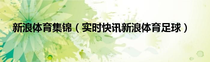 新浪体育体育赛事直播表 新浪体育_新浪网官网足球