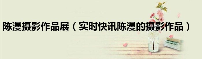 陈漫摄影展海报高清 陈漫摄影展海报