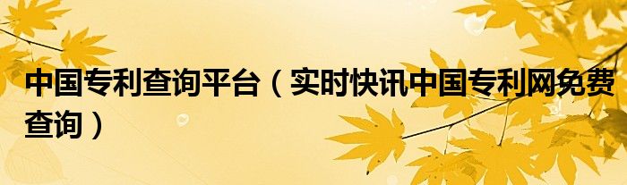 中国专利查询网站有哪些 中国专利查询网官网入口