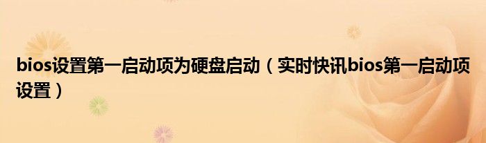 bios中的硬盘设置方法 bios设置硬盘第一启动项win10