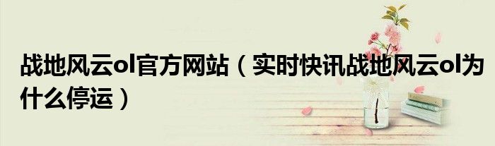 战地风云ol每天几点关服 战地风云公告界面