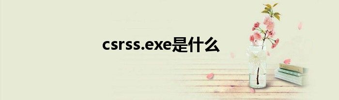 csrss是什么程序可以关闭吗? csrss.exe是什么进程 2个