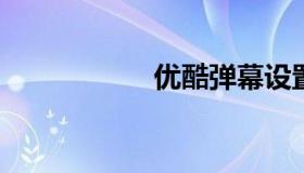 优酷弹幕设置在哪里